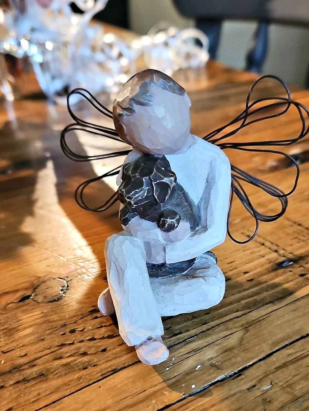 Willow Tree Angel of Comfort Sculpture White & Black